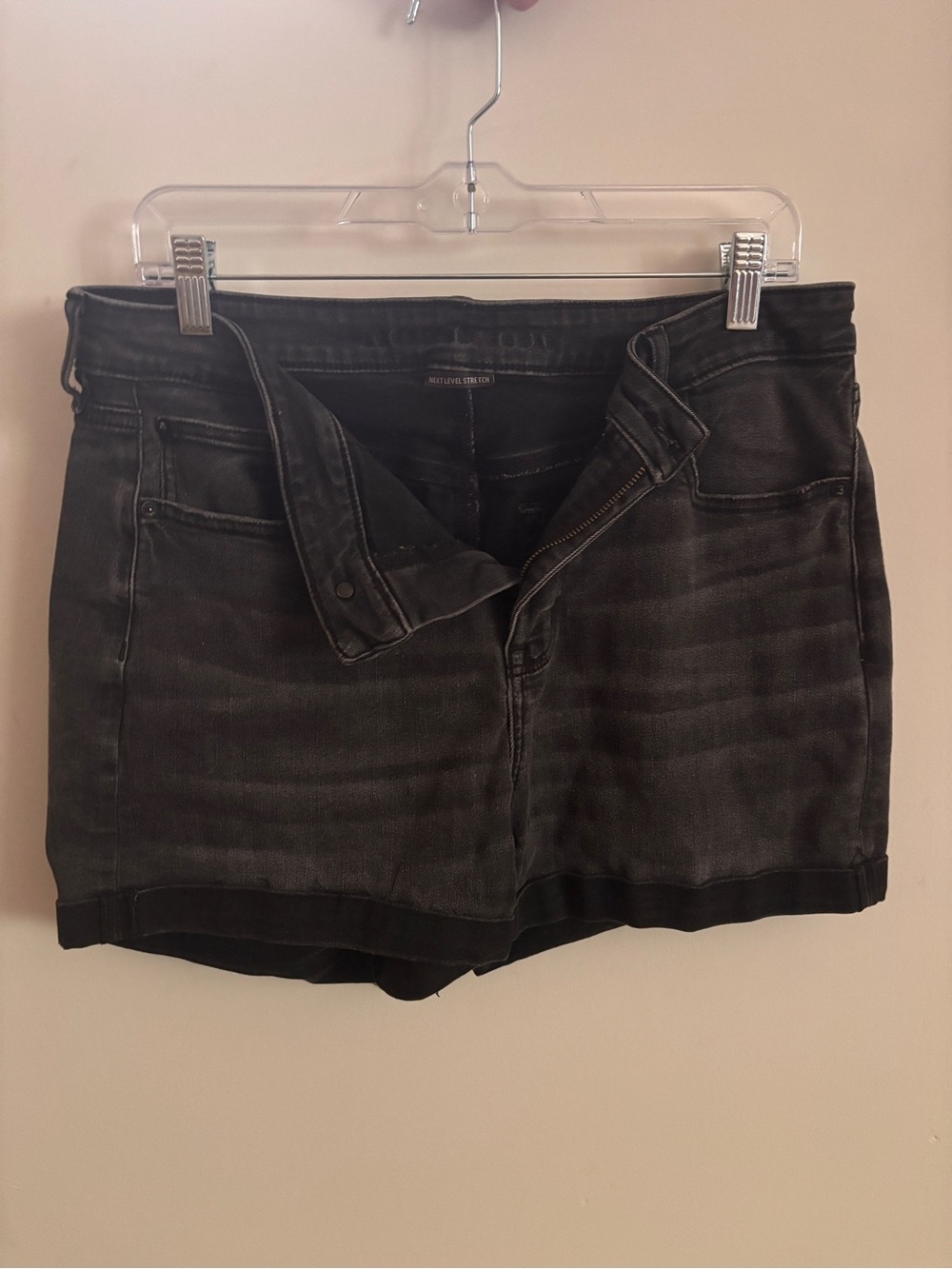 American Eagle Outfitters Washed Black Denim Shorts